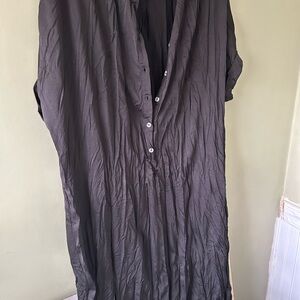 Black button up dress